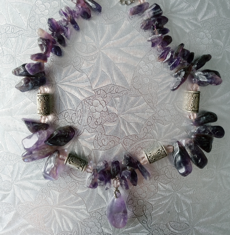 Artisan amethysts beautiful necklace